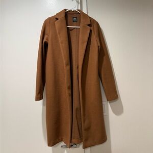 Zara Brown/Camel Knee Length Coat